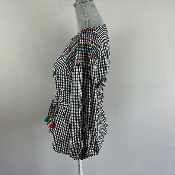 Madewell Smocked Gingham Top Size Small - Picture 9 of 16